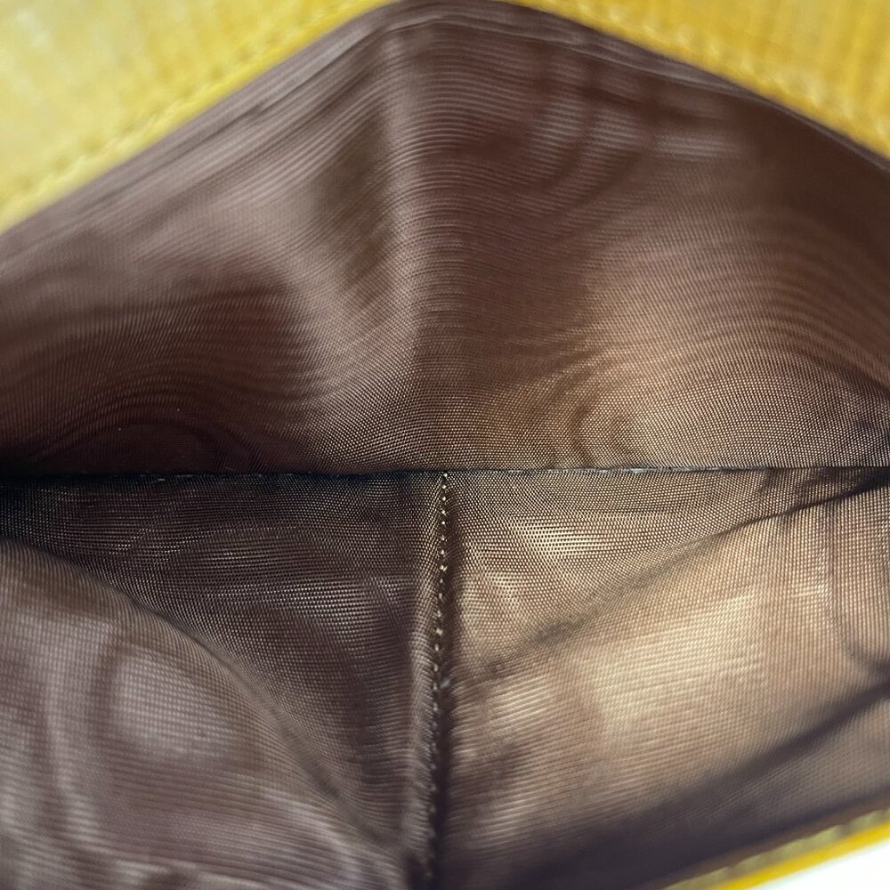 Fendi Tobacco/Yellow Zucca Coated Canvas & Leather Long Wallet - Preowned - Picture 14 of 15